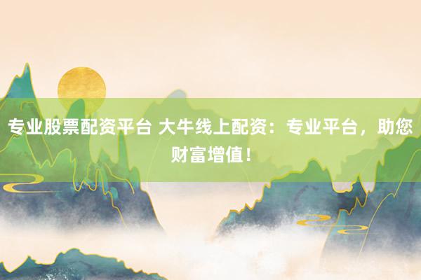 专业股票配资平台 大牛线上配资:专业平台,助您财富增值!
