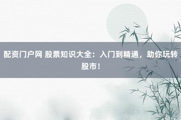 配资门户网 股票知识大全：入门到精通，助你玩转股市！