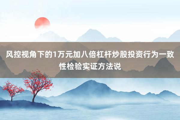 风控视角下的1万元加八倍杠杆炒股投资行为一致性检验实证方法说
