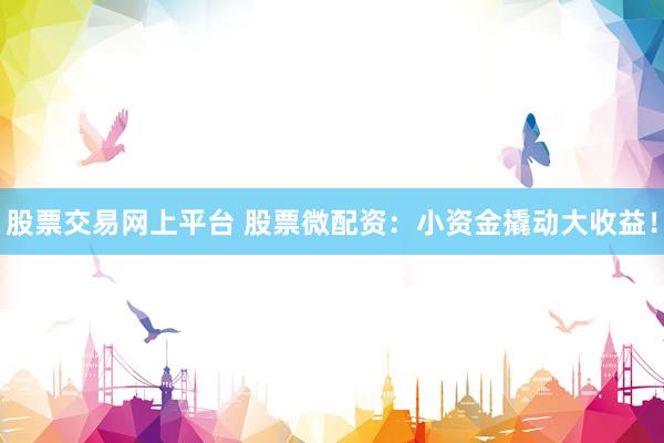 股票交易网上平台 股票微配资：小资金撬动大收益！
