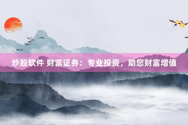 炒股软件 财富证券：专业投资，助您财富增值