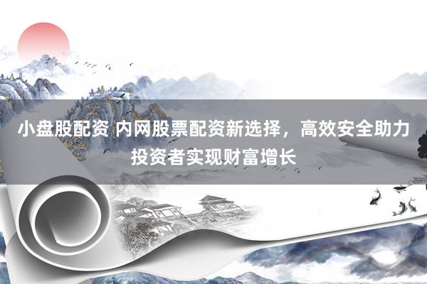 小盘股配资 内网股票配资新选择，高效安全助力投资者实现财富增长